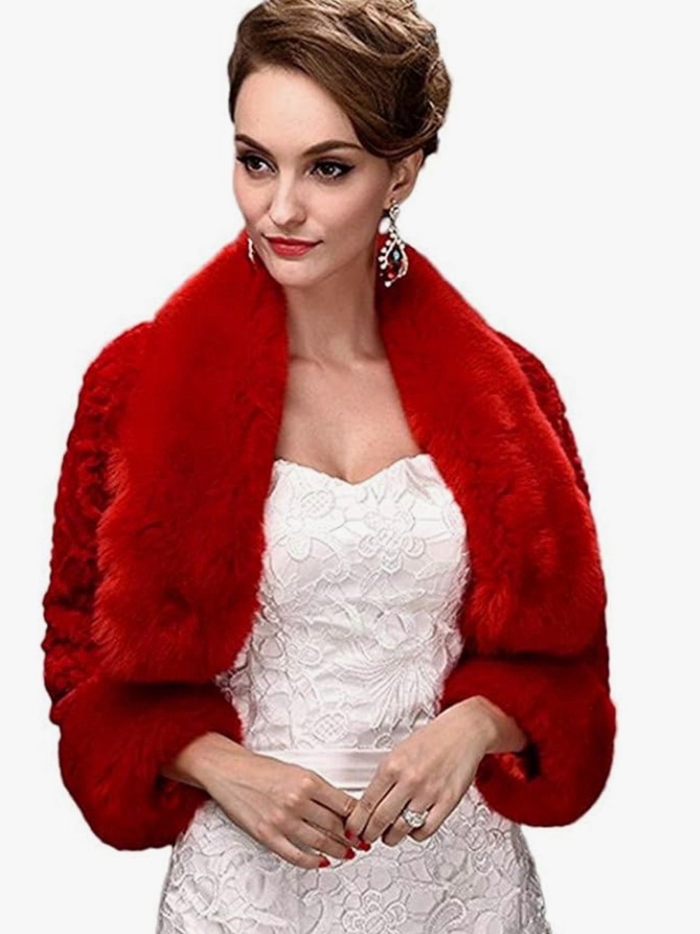 Once first Red Faux Jacket